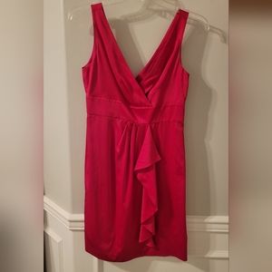 Banana Republic Pink V-Neck Ruffle Dress Size 8